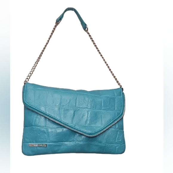 Nine West Turquoise Zipper Trim Purse / Clutch - Picture 1 of 7